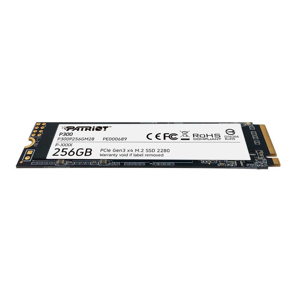 Imagem 2 de 5 do produto SSD Patriot P300, 256GB, M.2 2280 Pcie 3x4 NVMe 1.3, Leitura 1700MB/s E Grav. 1100MB/s - P300p256gm28