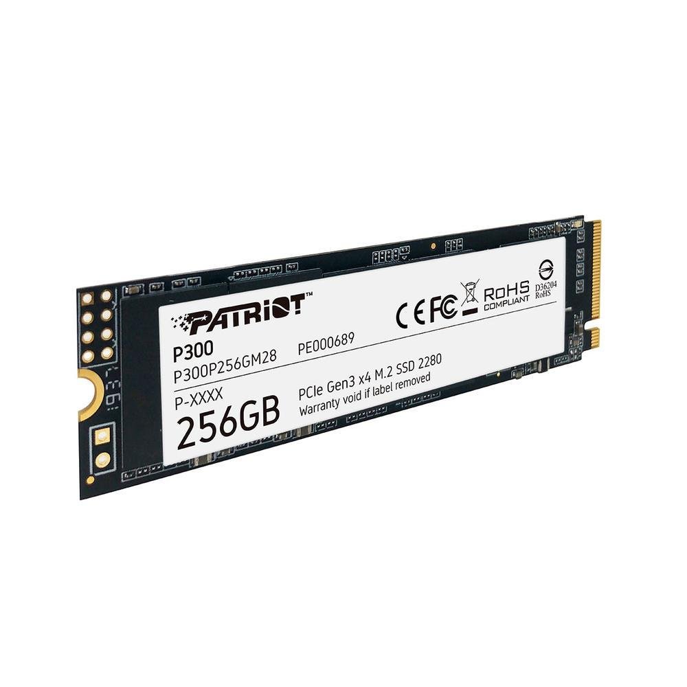 Imagem 3 de 5 do produto SSD Patriot P300, 256GB, M.2 2280 Pcie 3x4 NVMe 1.3, Leitura 1700MB/s E Grav. 1100MB/s - P300p256gm28