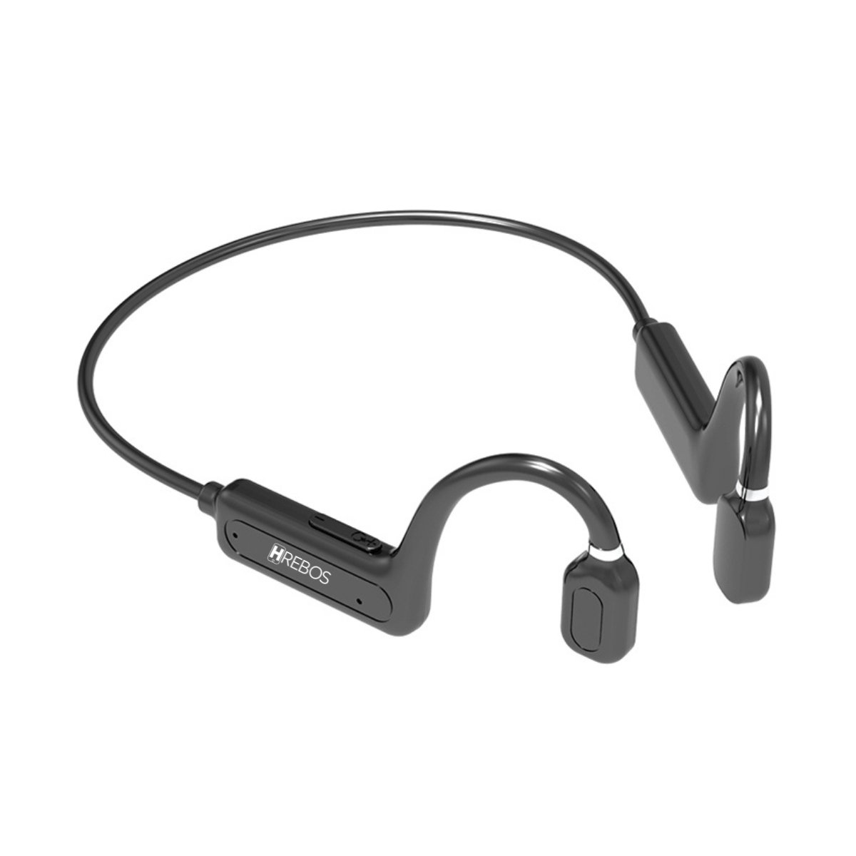 Fone De Ouvido Sem Fio Hrebos Bluetooth Neckband Wireless Stereo Por Indução Óssea