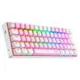 Teclado Redragon, Dragonborn Rosa Branco, RGB Switch Azul Pt