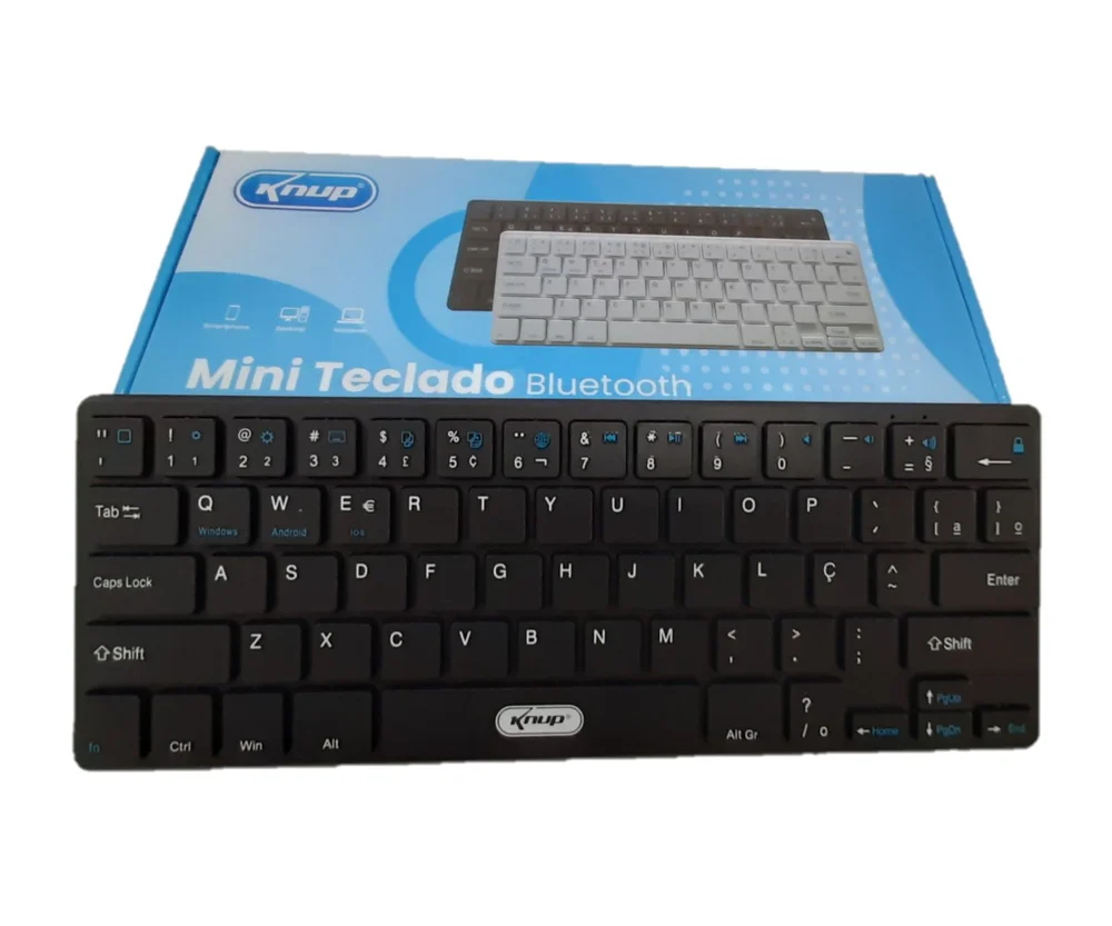 Imagem 2 de 5 do produto Teclado Mini Bluetooth Celular Desktop PC Notebook Tablet Smart Tv Kp-te109 Preto