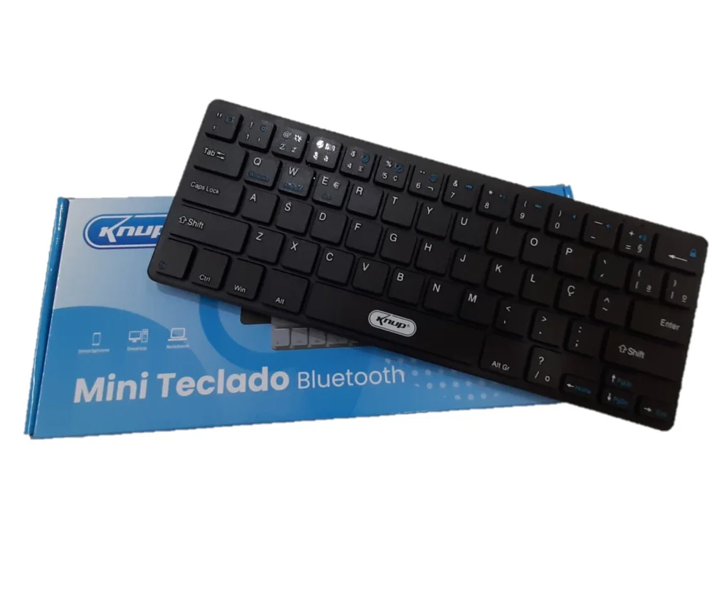 Imagem 4 de 5 do produto Teclado Mini Bluetooth Celular Desktop PC Notebook Tablet Smart Tv Kp-te109 Preto