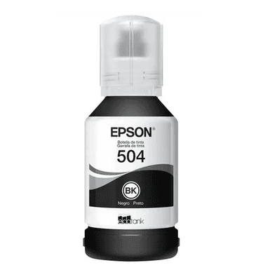 Tinta T504 - 1bk, Epson, Refil, compatível com L4150 L4160 L6161 L6171 L6191