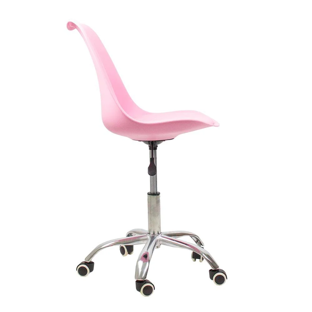 Imagem 5 de 5 do produto Kit Oficial Webshop 04 Cadeiras Office Base Cromada Giratória Saarinen, Rosa