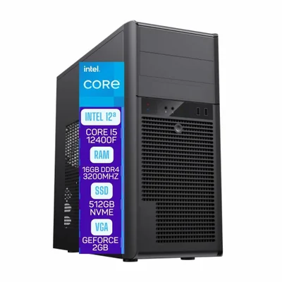 Computador Skill Pro Intel 12ª Geração Core i5 12400f 16gb Ddr4 Placa De Vídeo Geforce 2gb SSD 512gb Sp-028
