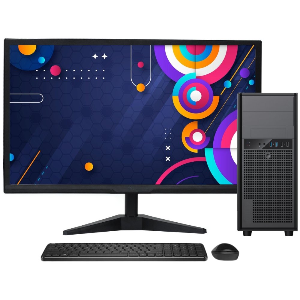 Computador Completo Skill Pro, Intel Core i5 12400F 12ª Geração. 16GB DDR4. 256GB SSD , Monitor 21.5" Full HD, Geforce 2GB,  SP-091