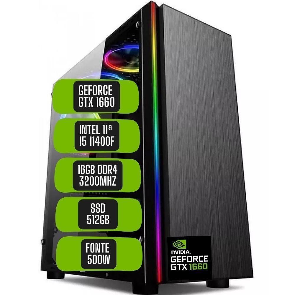 PC Gamer Skill Win 16GB DDR4, GTX 1660 Ti 6GB | KaBuM!