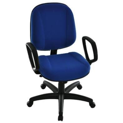 Cadeira Office, Design Office Móveis, Diretor, até 120Kgs, Com Braços, Linha Classic, Azul