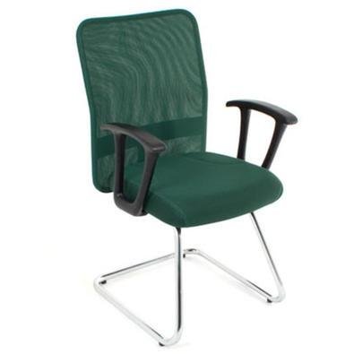 Cadeira Office Design Office Móveis Diretor Base Fixa Cromada Linha Tela Mesh Verde Cor:verde