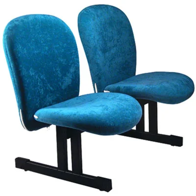 Poltrona Diretor Em Longarina Com 2 Lugares  Linha Lombar Azul