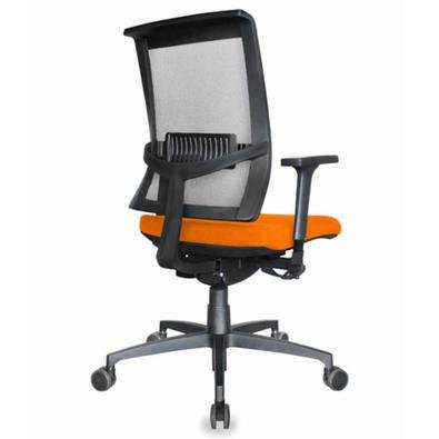 Poltrona Diretor Design Office Móveis, Linha Net Design, Com Encosto Tela Mesh, Laranja