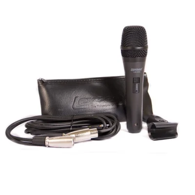 Microfone Com Fio Lexsen LM-S200 Dinâmico, Cabo De 3 Metros, Preto