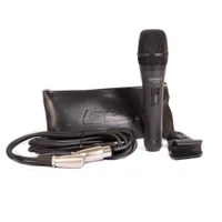 Microfone Com Fio Lexsen LM-S200 Dinâmico, Cabo De 3 Metros, Preto