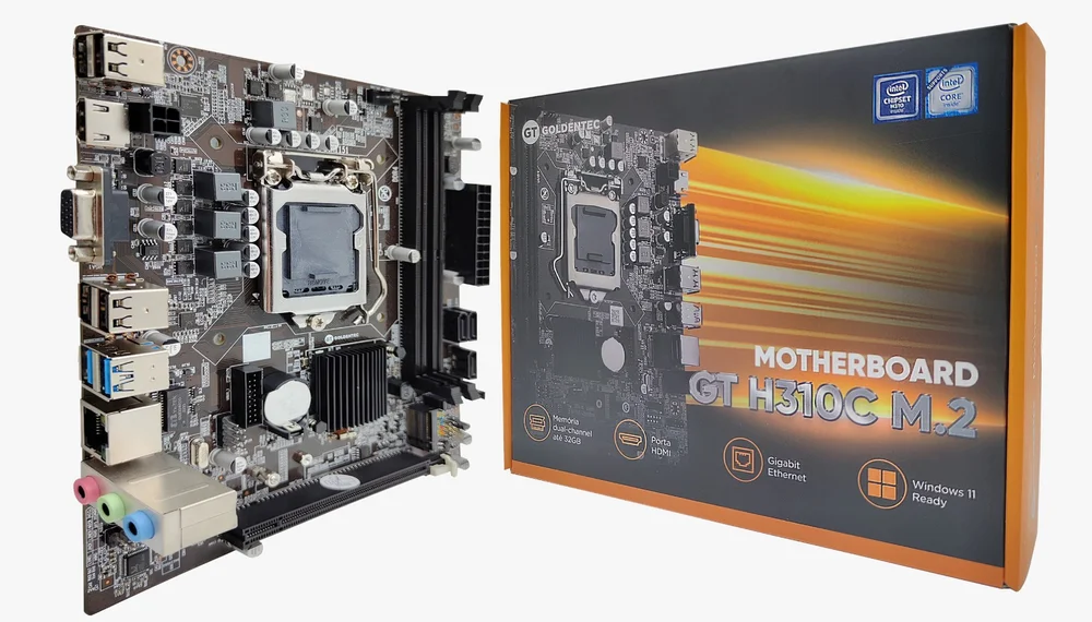 Placa-Mãe Goldentech, Intel, LGA 1151, H310C, DDR4, GT 4