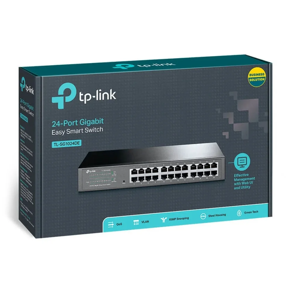 Imagem 3 de 5 do produto Switch Tp-link Tl-sg1024de 24 Portas 10/100/1000 Gigabit Gerenciavel Rack