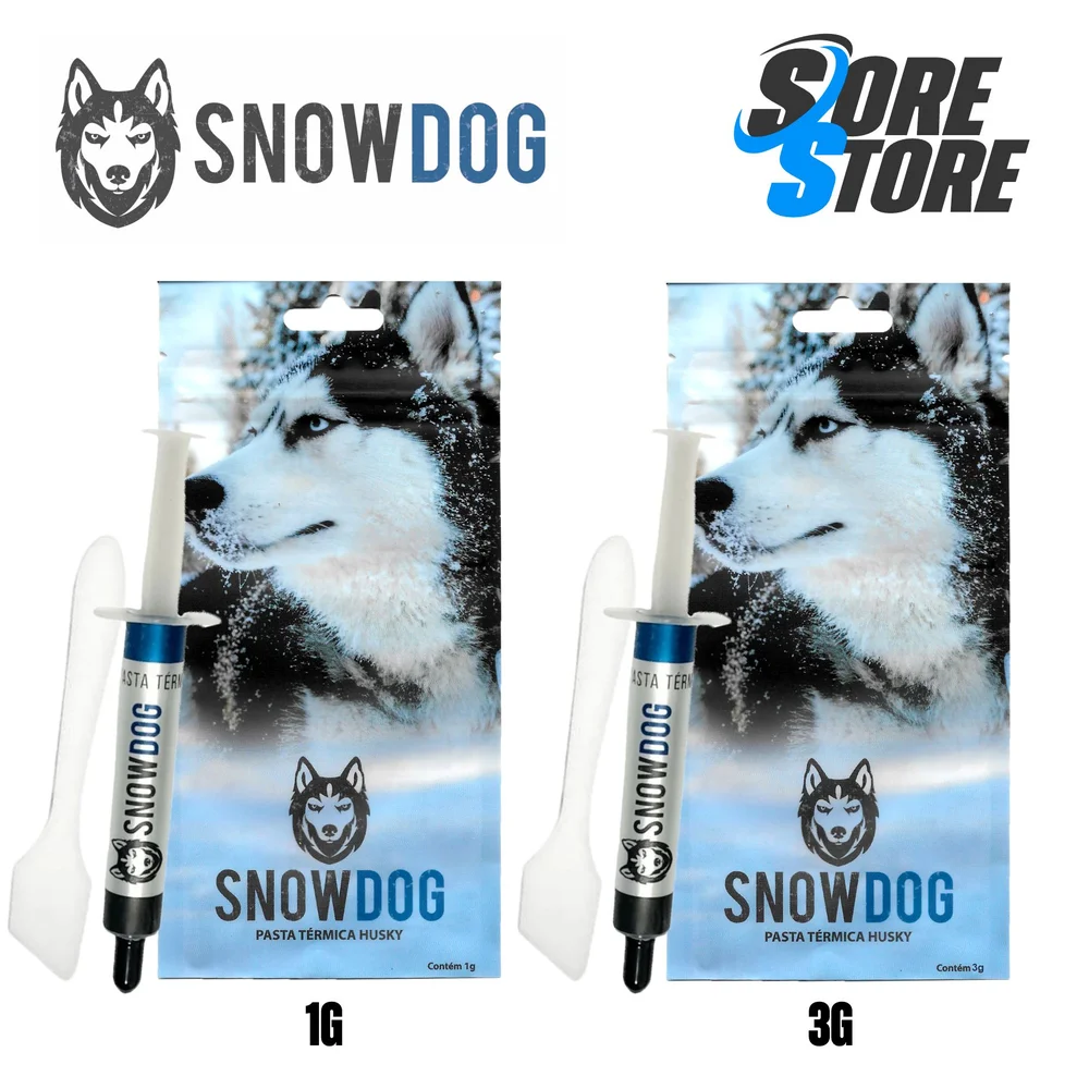 Pasta Térmica  Husky Snowdog, Condutividade Térmica 12.8 W /mK 3g, Cinza