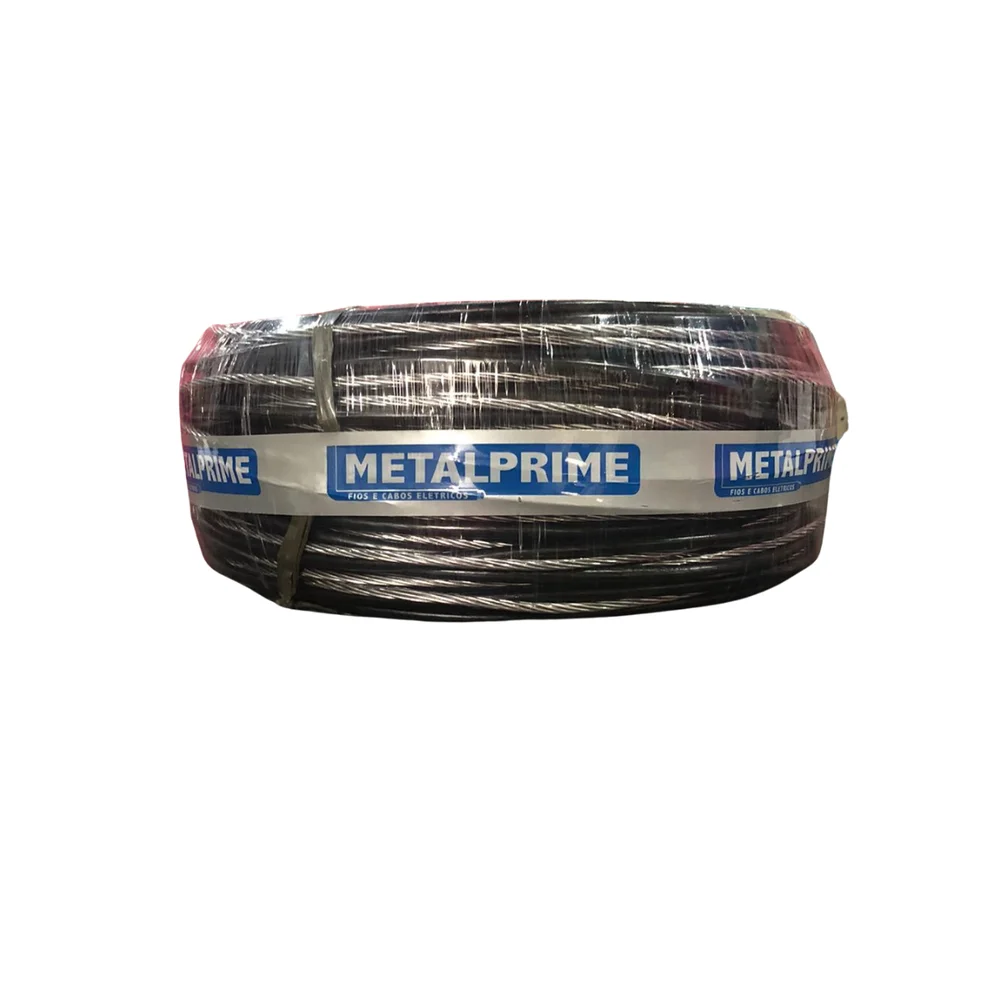 Cabo Metalprime Alumínio Duplex 10.0mm Neutro Nú Rolo Com 50 Metros