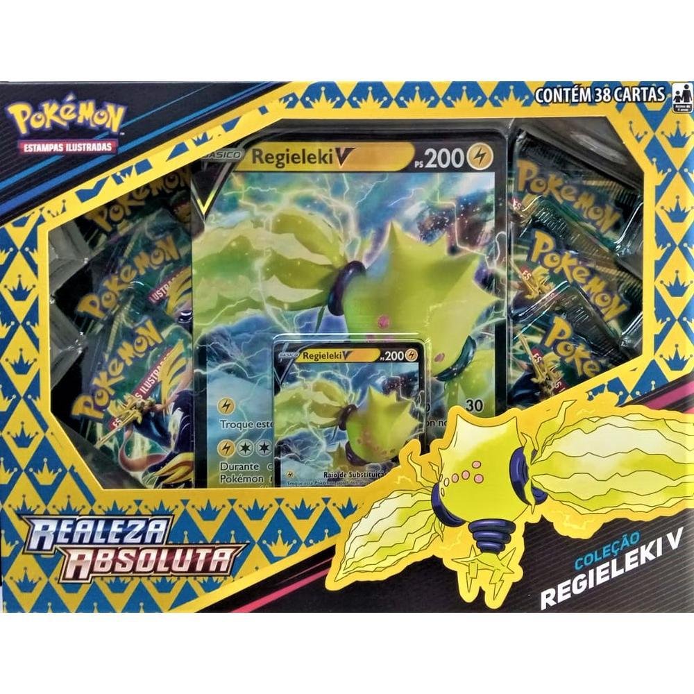 Box Pikachu VMAX Realeza Absoluta COPAG Original 8 Booster Carta