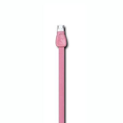 Cabo Flat Micro USB Para USB Celular 1 Metro Pink