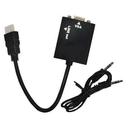 Cabo Adaptador Conversor HDMI Para VGA C/ Saida De Áudio  - CO01