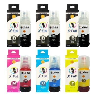 Kit com 6 Frascos de Tinta Para Uso em Impressoras L3250 L3210  L3150 L3110 L1250 L5190 L5290 - Refil 544