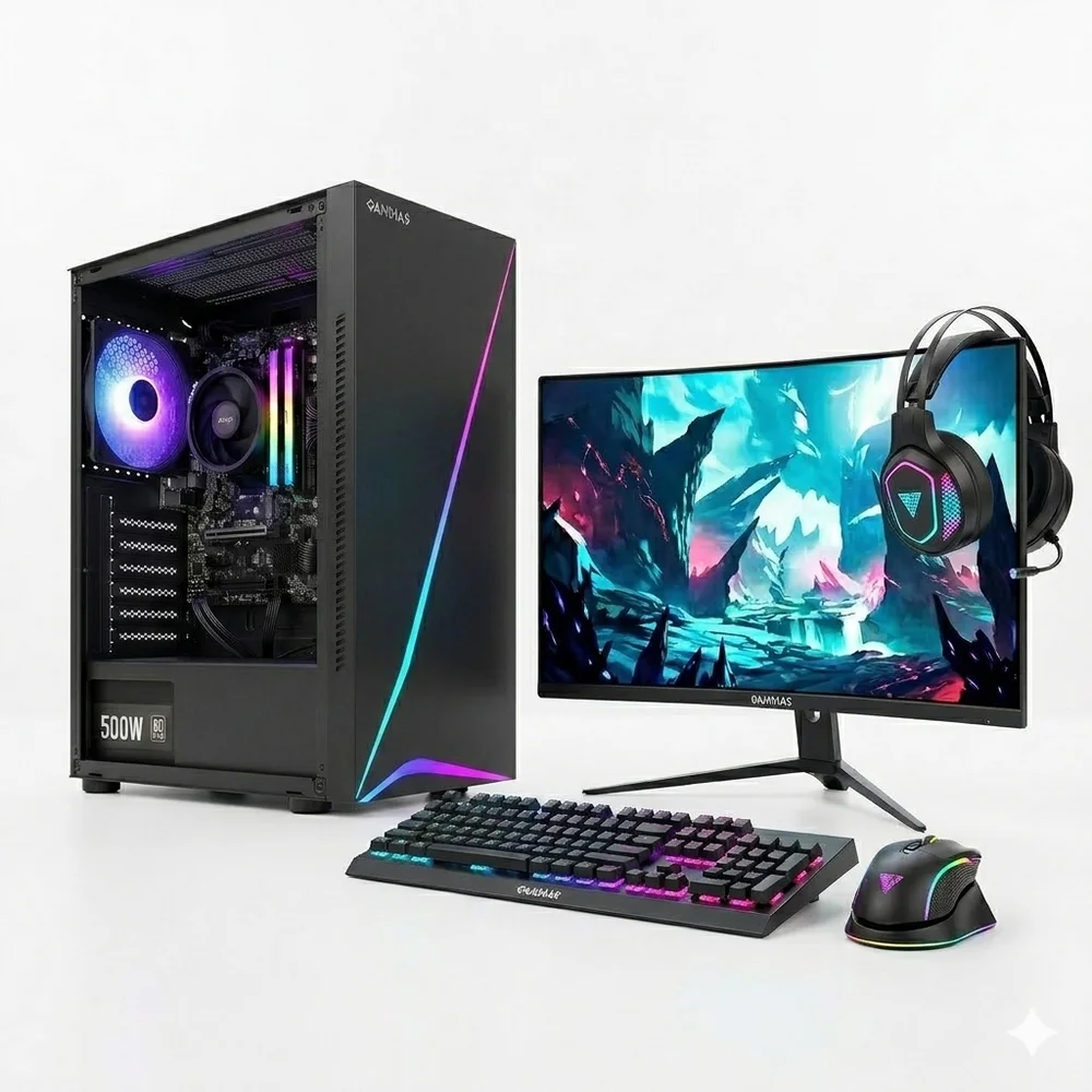 PC Gamer Completo Ryzen 5 5600g, 16gb Ddr4, SSD 480GB, 500w 80 Plus - PCGC14-E
