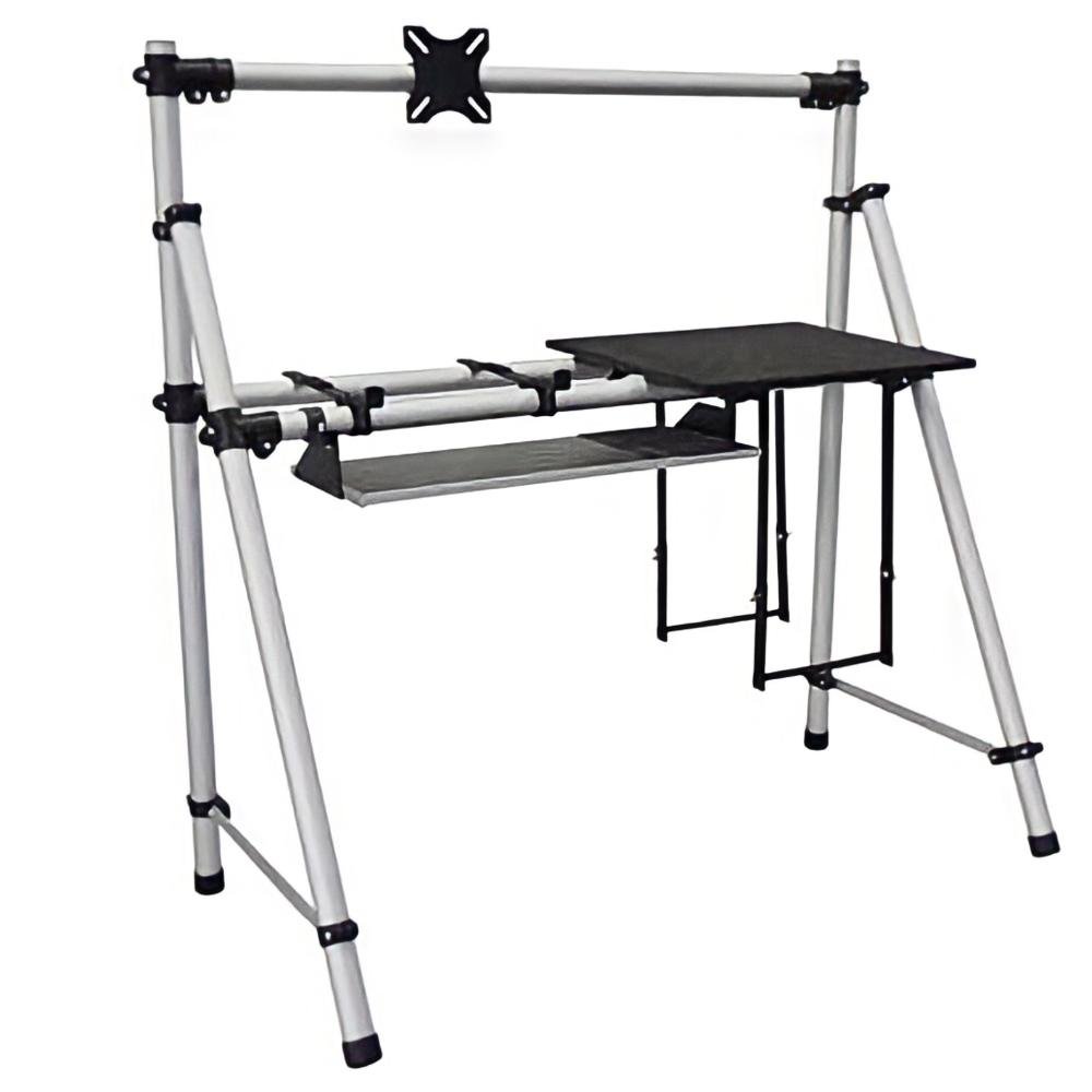 Mesa Suporte Home Studio Rh-110 Titanium Para Controlador Pionner, Numark, Hercules, Gemini, Behringer, Denon E Native Instruments + Suporte Monitor