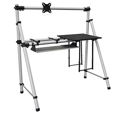 Mesa Suporte Home Studio Rh-110 Titanium Para Controlador Pionner, Numark, Hercules, Gemini, Behringer, Denon E Native Instruments + Suporte Monitor