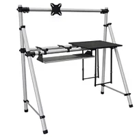 Mesa Suporte Home Studio Rh-110 Titanium Para Controlador Pionner, Numark, Hercules, Gemini, Behringer, Denon E Native Instruments + Suporte Monitor