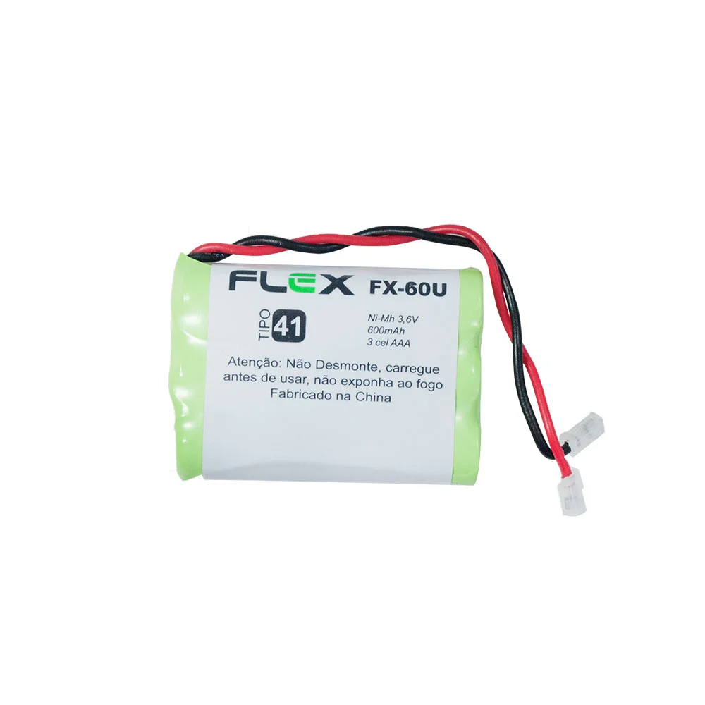 Imagem 1 de 4 do produto Bateria Telefone Sem Fio, 3.6v, 600 Mah, Tipo 41 Flex - Fx-60u