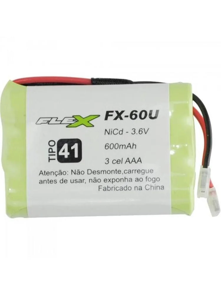 Imagem 3 de 4 do produto Bateria Telefone Sem Fio, 3.6v, 600 Mah, Tipo 41 Flex - Fx-60u