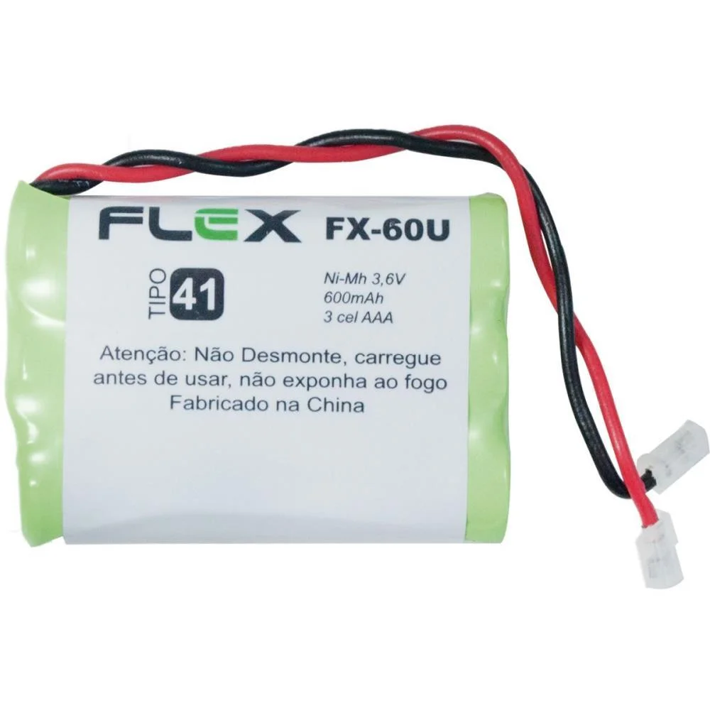Imagem 4 de 4 do produto Bateria Telefone Sem Fio, 3.6v, 600 Mah, Tipo 41 Flex - Fx-60u