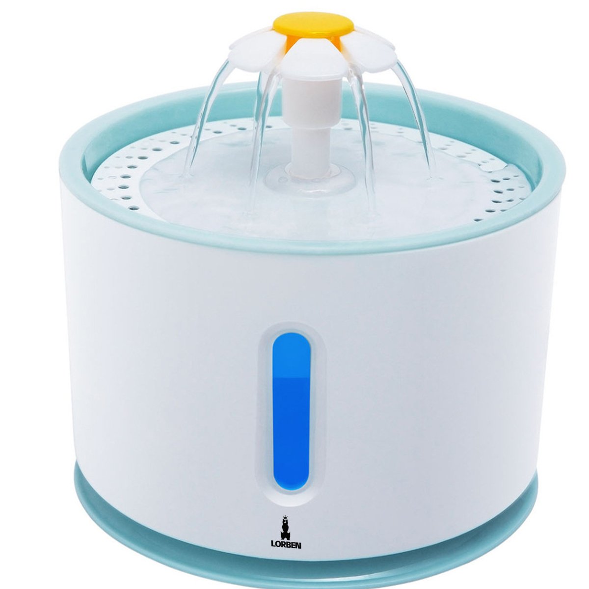 Bebedouro Para Gatos E Cães Lorben, 2,4 Litros, Led Usb, Filtragem e Purificação