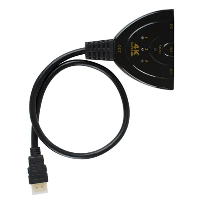 Chave HDMI Evus, 30 cm, 3 Entradas, 1 Saida - 1.4 C-079