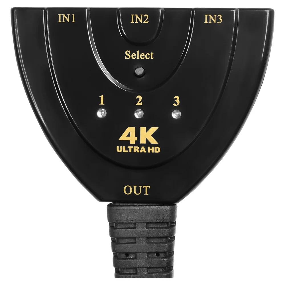Imagem 4 de 5 do produto Chave HDMI Evus, 30 cm, 3 Entradas, 1 Saida - 1.4 C-079