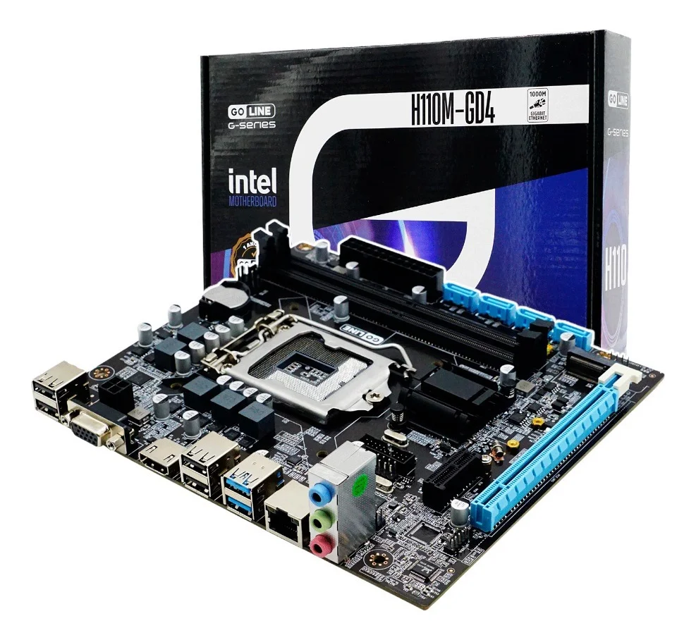 Placa-Mãe Goline Intel 1151, H110M-GD4, 2XDDR4, VGA, HDMI, 7º Geração - GL-H110M-GD4 6
