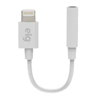 Cabo Elg Adp8p3 Adaptador Áudio Auxiliar P3 Para Lightning 8.5cm, Branco