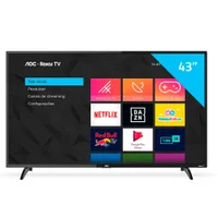 Smart Tv 43 Polegadas Aoc LED Full HD, 3 HDMI, 1 USB, Wi-fi, Conversor Digital, Google Assistente Alexa e Siri- 43s5195/78g