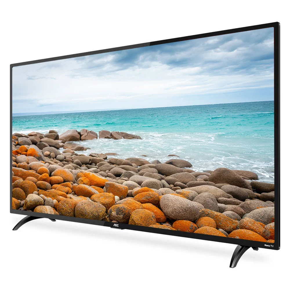 Imagem 4 de 5 do produto Smart TV 32 Polegadas Aoc LED HD, Roku Tv, 3x HDMI, 1x USB, WiFi, Processador Quad Core - 32s5135/78g