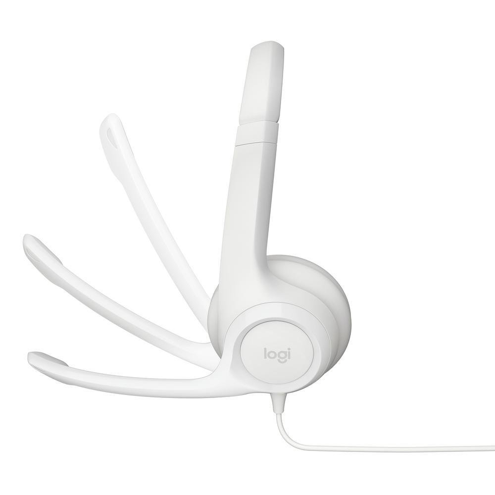 Fone com Microfone Headset, LOGITECH H390 (USB) Branco - Imagem 3
