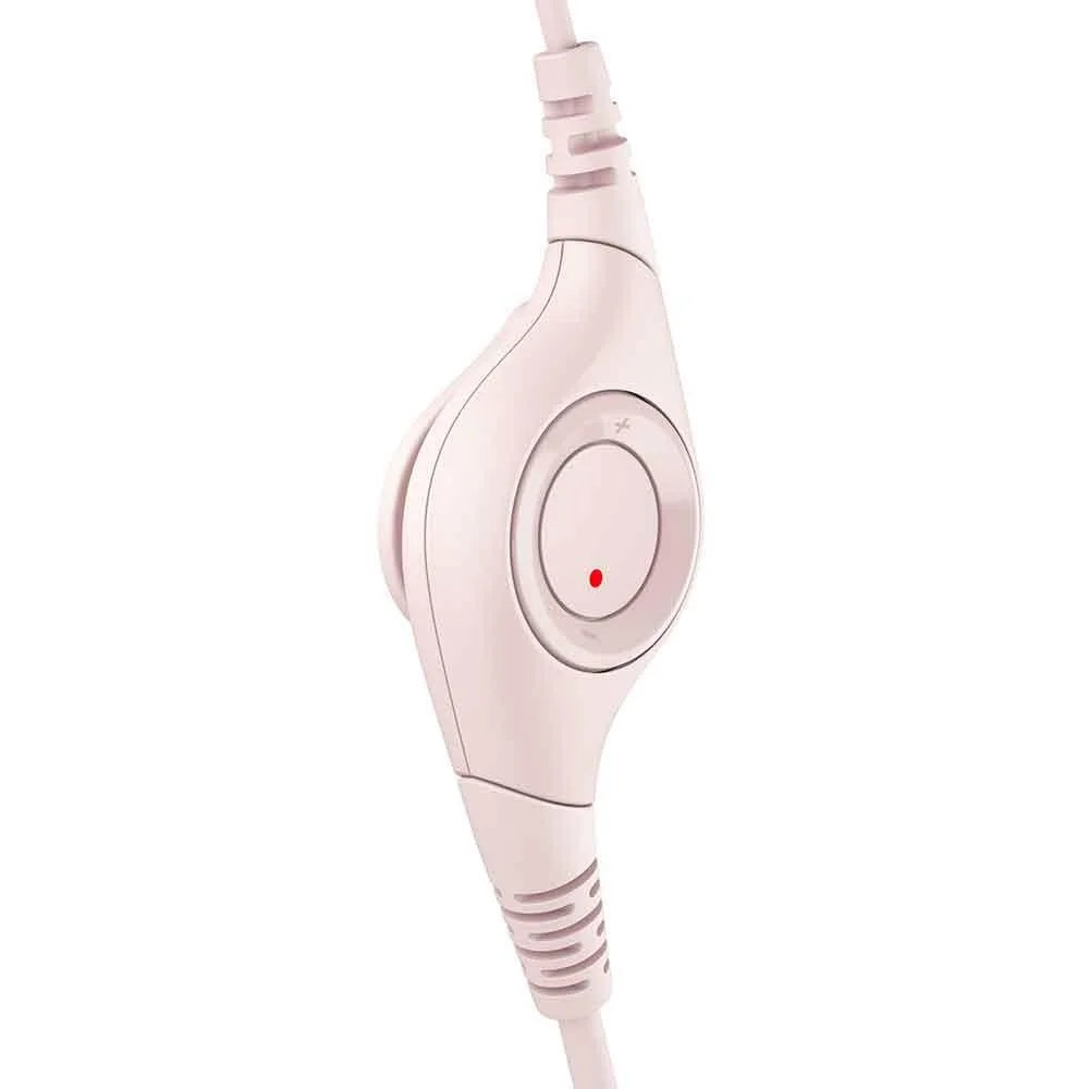 Imagem 3 de 5 do produto Headset Logitech H390, Com Fio, USB, Rosa - 981-001280