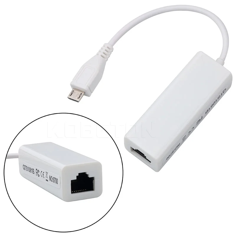 Imagem 5 de 5 do produto Adaptador Master Micro USB V8 Para Cabo De Rede Rj45 Celular