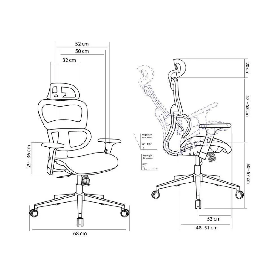 Imagem 4 de 5 do produto Cadeira De Escritório Elements Sophy, Ergonômico - Preto