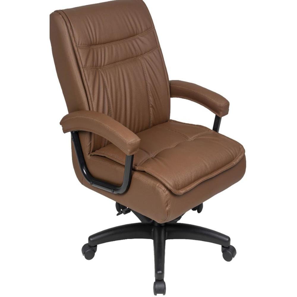 Imagem 2 de 5 do produto Cadeira Diretor Design Office Móveis Para Escritório Com Mola Ensacada Marrom