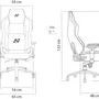 Cadeira Gamer Elements Magna, Até 150 kg, Ergonômica, Tecido Em Linho, Preto