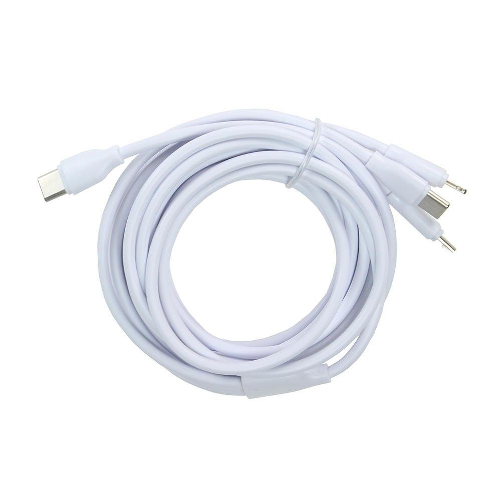 Imagem 2 de 3 do produto Cabo Tipo C Tblackrox 3 Em 1, Micro, Tipo C,  8p, 3M - Branco