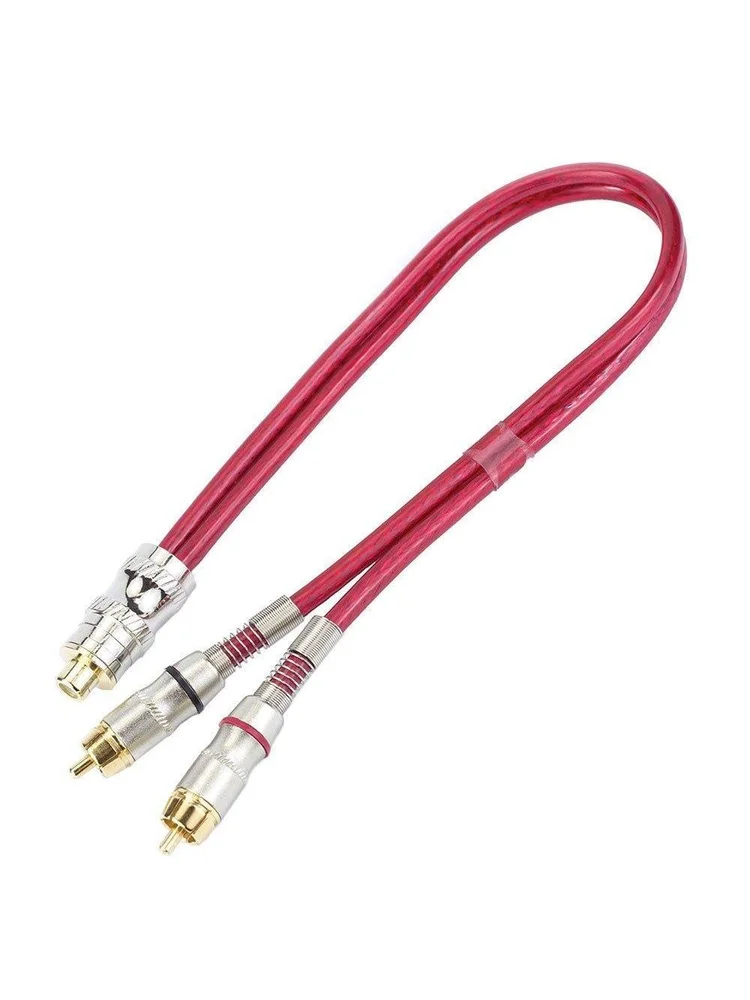 Imagem 3 de 5 do produto Cabo Santo Angelo Rca Y Paredão, 2 Machos / 1 Femea, 40Cm - Vermelho Cristal