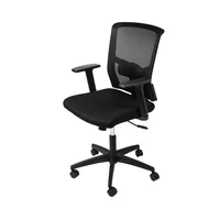 Cadeira Tecido Base Nylon Rodízio Preta - Or Design