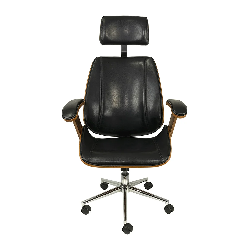 Imagem 4 de 5 do produto Cadeira Madeira Or Design, Acolchoada, Revestida P.u. Rodízio