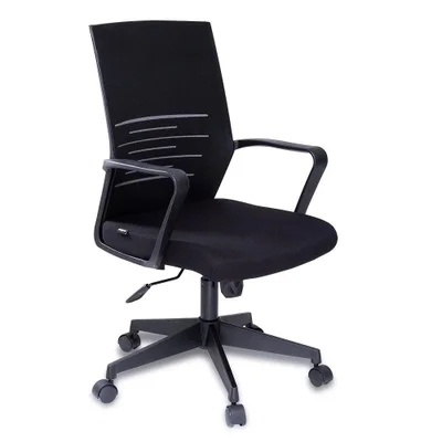 Cadeira Office Maxprint Matarazzo,  Até 120Kg, Apoio de Braço e Encosto em Malha, Preta - 60000087